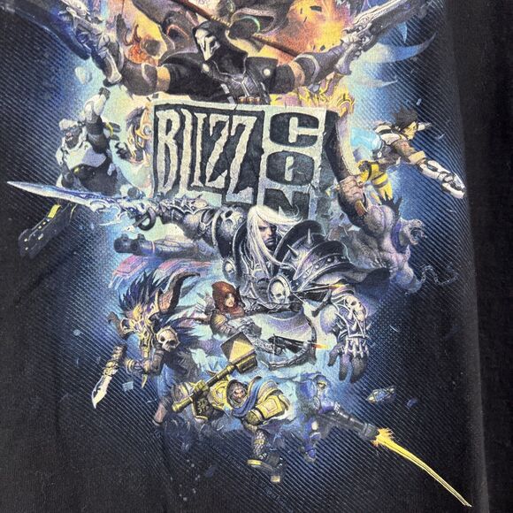 Blizzard Shirt Men 2X Black Short Sleeve Blizz Con Anaheim 2014 Graphic Tee - Picture 8 of 14
